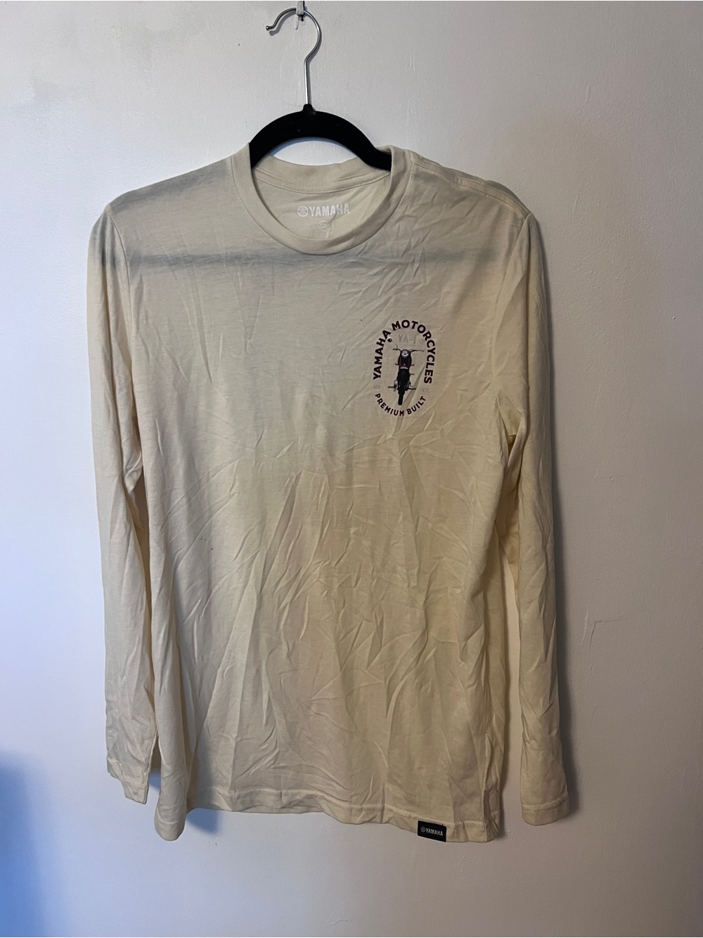 Enduro Yamaha Motorcycles Long Sleeve Tee with Small Chest Motorcycle Logo
